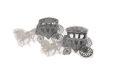 12 Cinderella Coach Wedding Carriage Favor Plastic - Silver